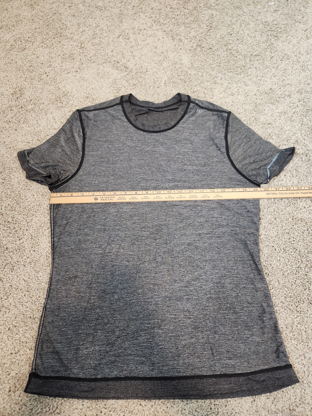 Lululemon Mens Reverse Sprint Short Sleeve In Heathered Black Size Medium - Picture 9 of 10